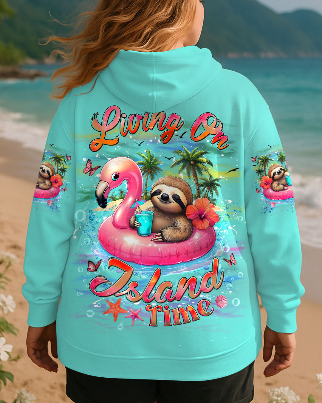 BLISSCORNERS LIVING ON ISLAND TIME SLOTH ALL OVER PRINT