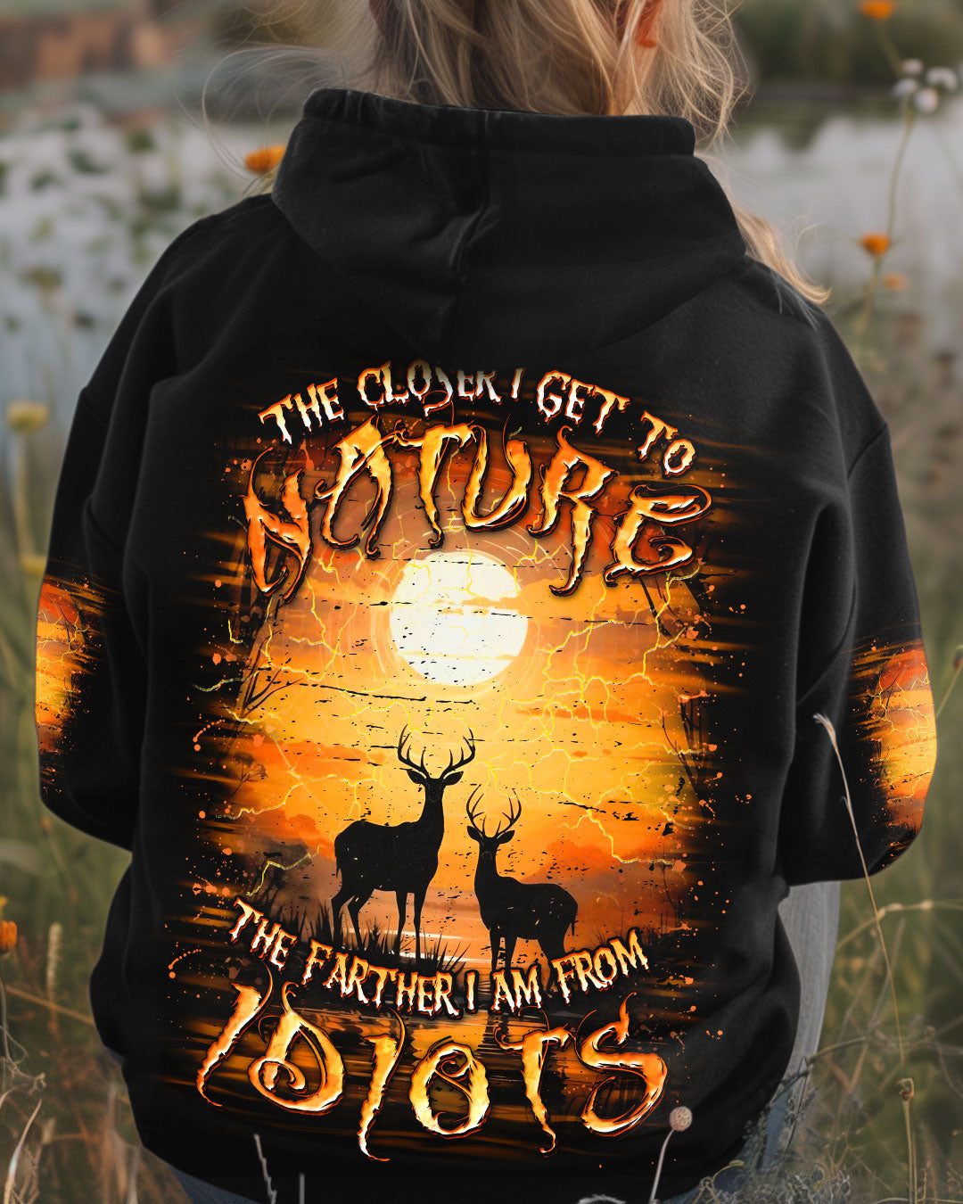 BLISSCORNERS THE CLOSER I GET TO NATURE DEER ALL OVER PRINT