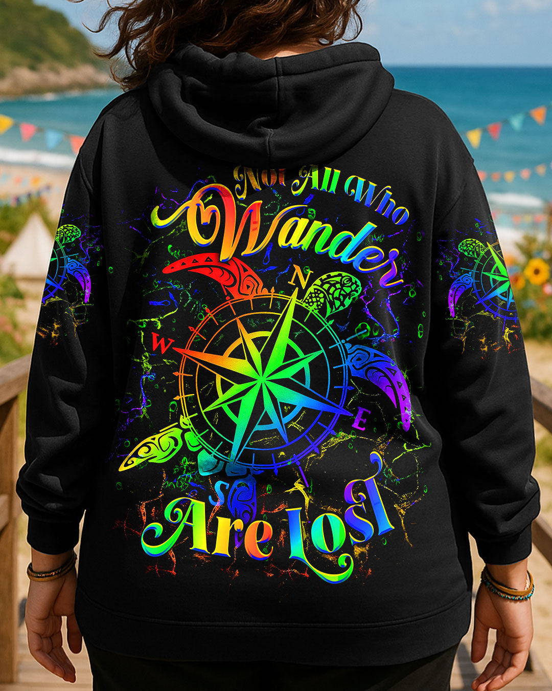 BLISSCORNERS NOT ALL WHO WANDER ARE LOST TURTLE ALL OVER PRINT