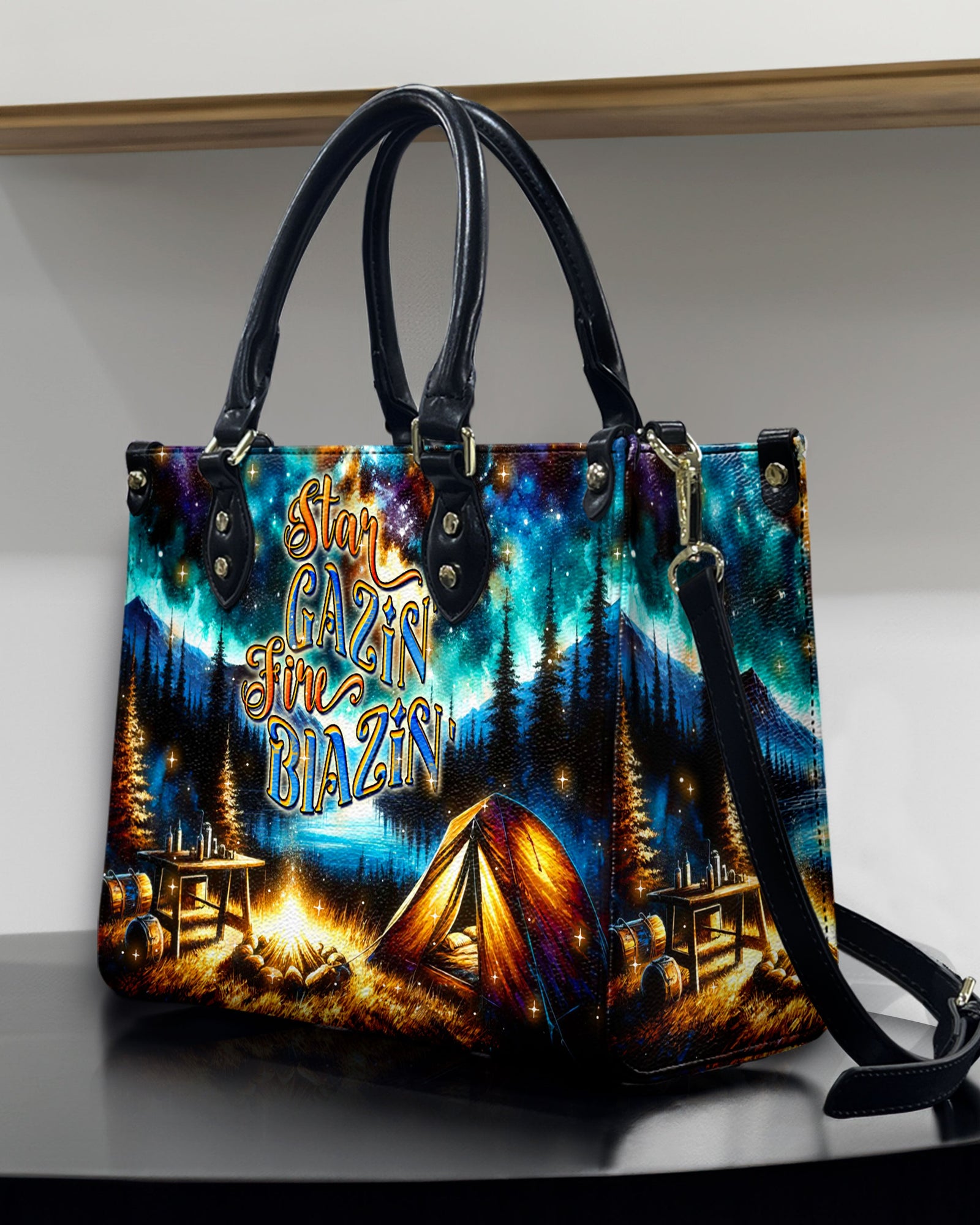 BLISSCORNERS STAR GAZIN' FIRE BLAZIN' LEATHER HANDBAG