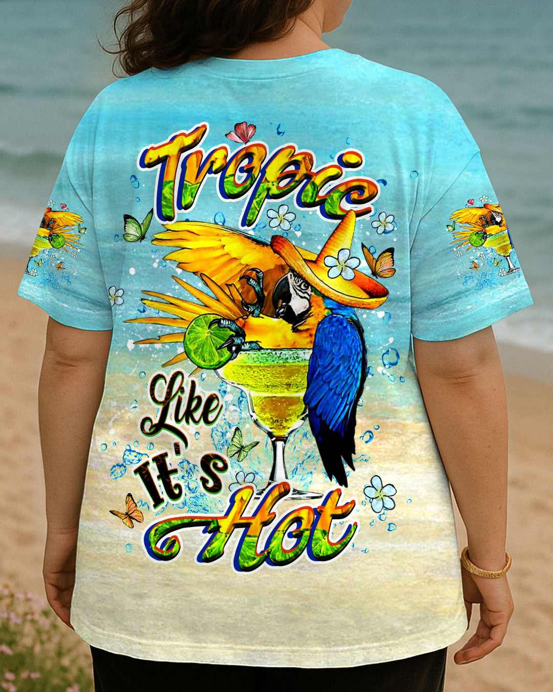 BLISSCORNERS TROPIC LIKE IT'S HOT ALL OVER PRINT