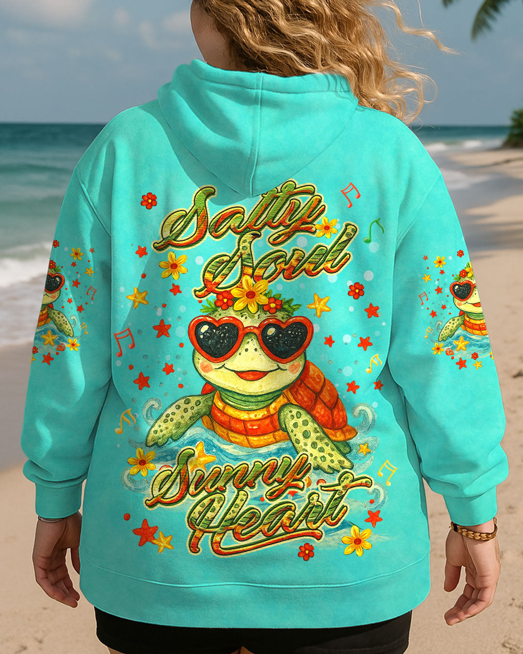 BLISSCORNERS SALTY SOUL SUNNY HEART TURTLE ALL OVER PRINT