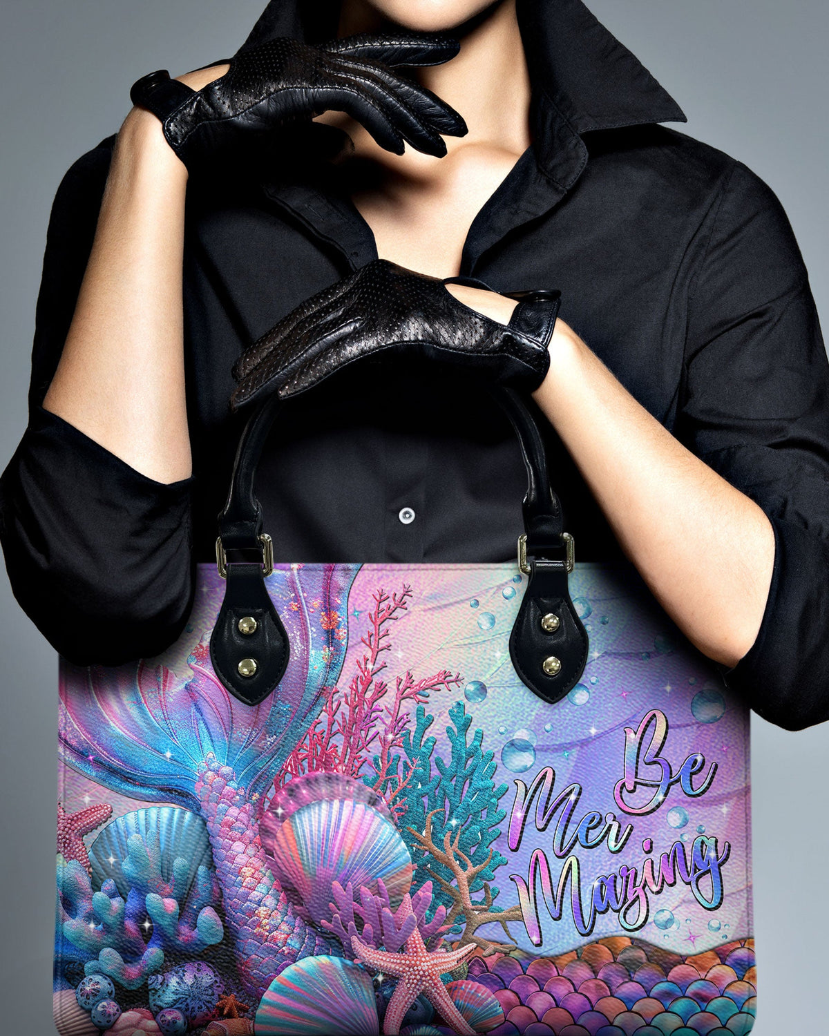 BLISSCORNERS BE MERMAZING LEATHER HANDBAG
