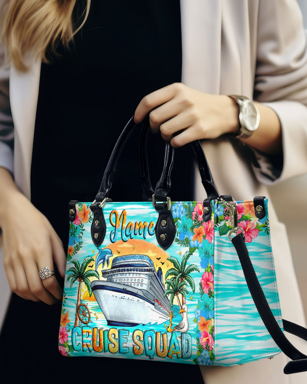 BLISSCORNERS CRUISE SQUAD LEATHER HANDBAG