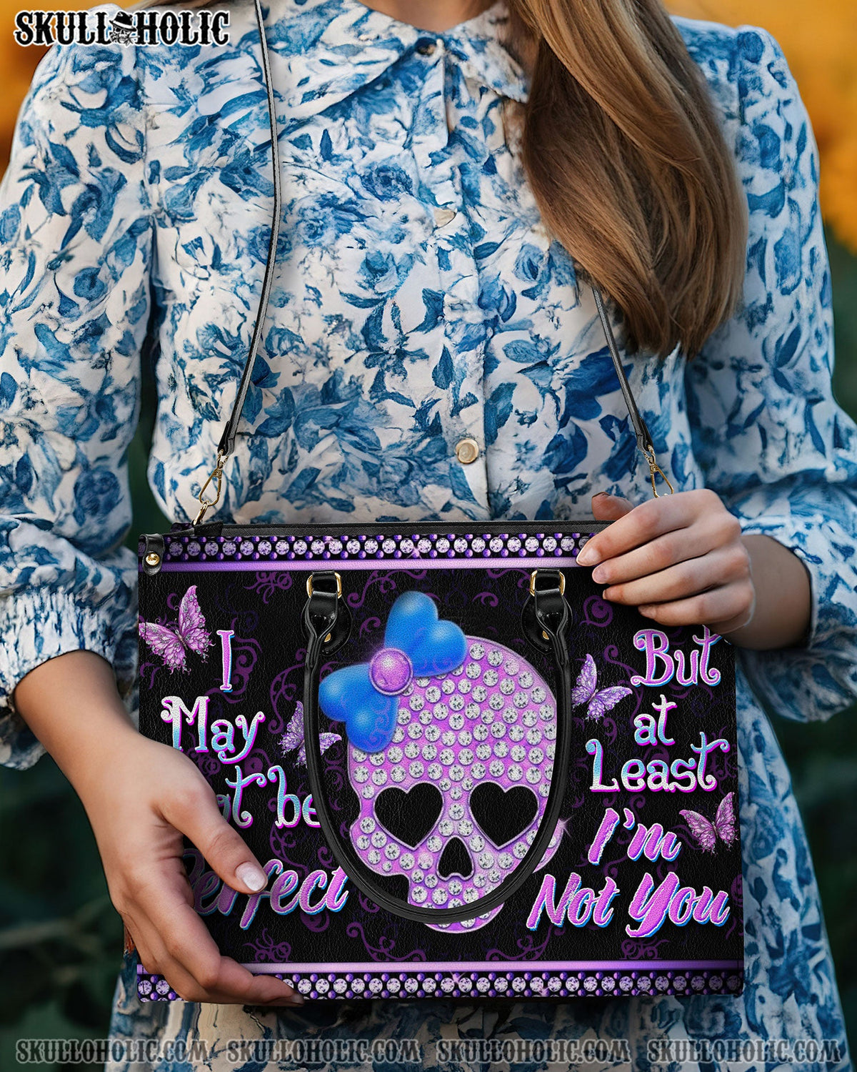 BLISSCORNERS I MAY NOT BE PERFECT LEATHER HANDBAG