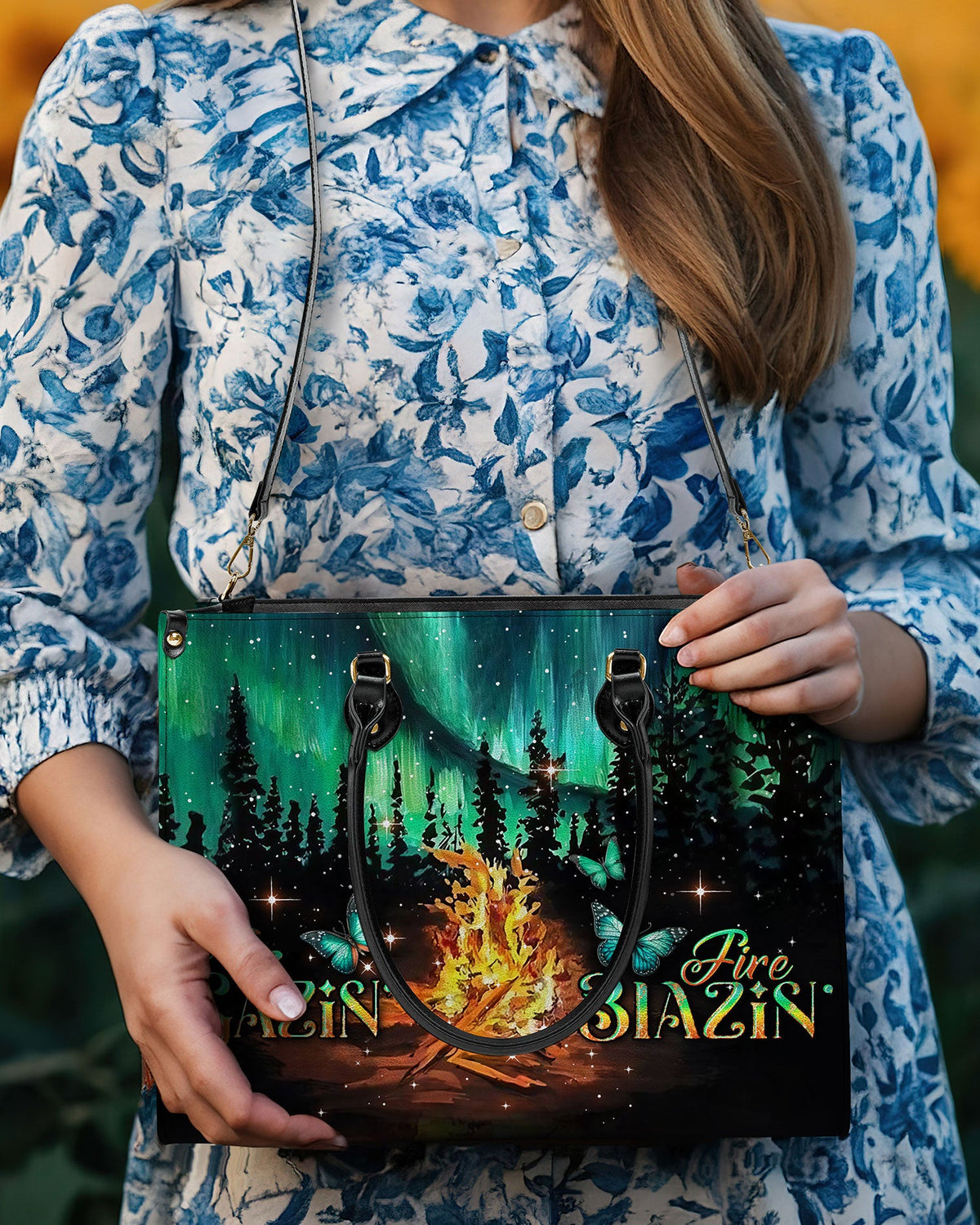 BLISSCORNERS STAR GAZIN' FIRE BLAZIN' LEATHER HANDBAG
