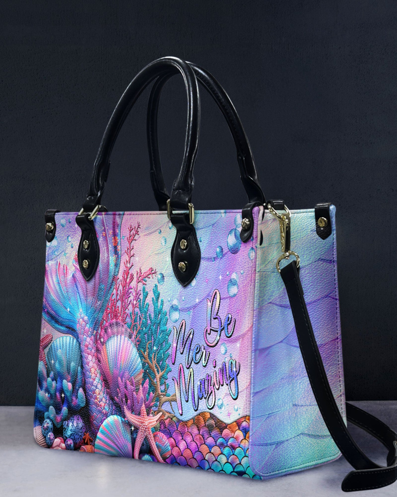 BLISSCORNERS BE MERMAZING LEATHER HANDBAG