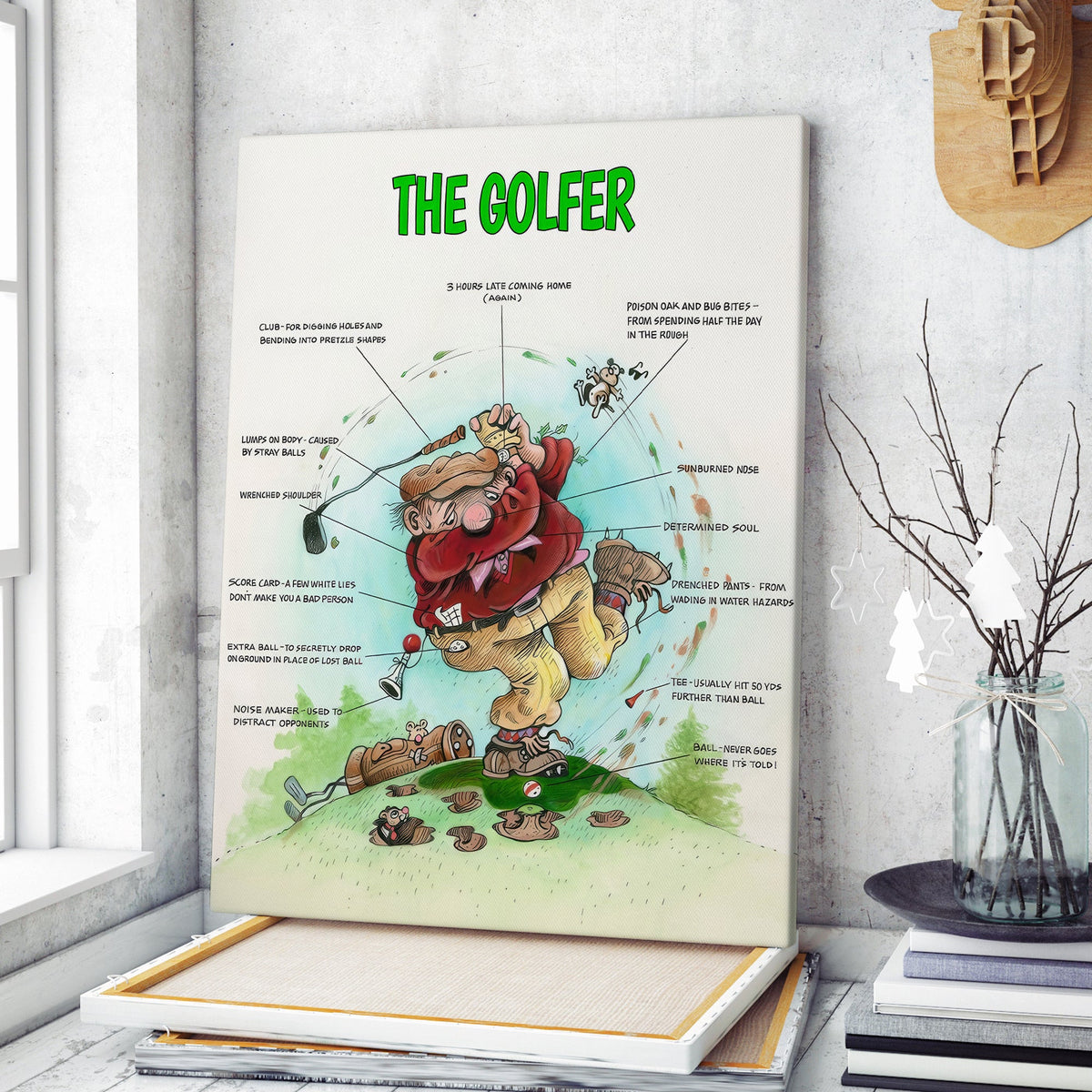 Blisscorners The Golfer Canvas, Golf Canvas Wall Art, Gifts For Golf Lovers, Golf Decor LM2611