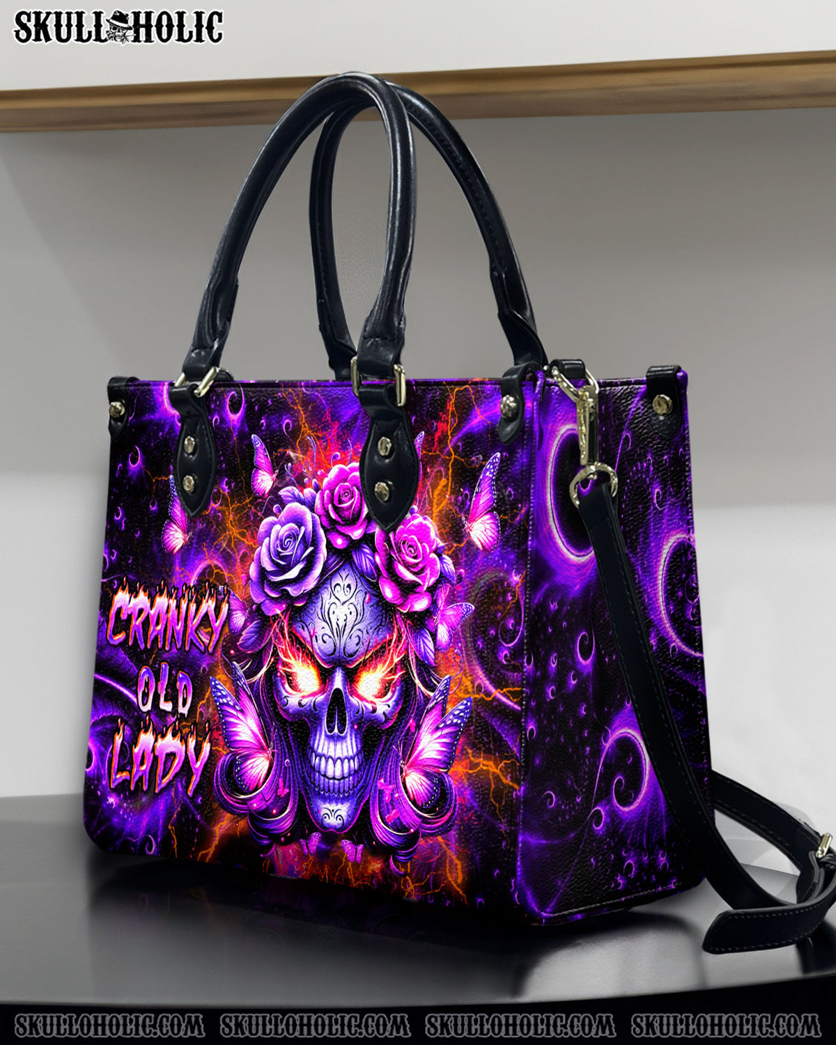 BLISSCORNERS CRANKY OLD LADY LEATHER HANDBAG