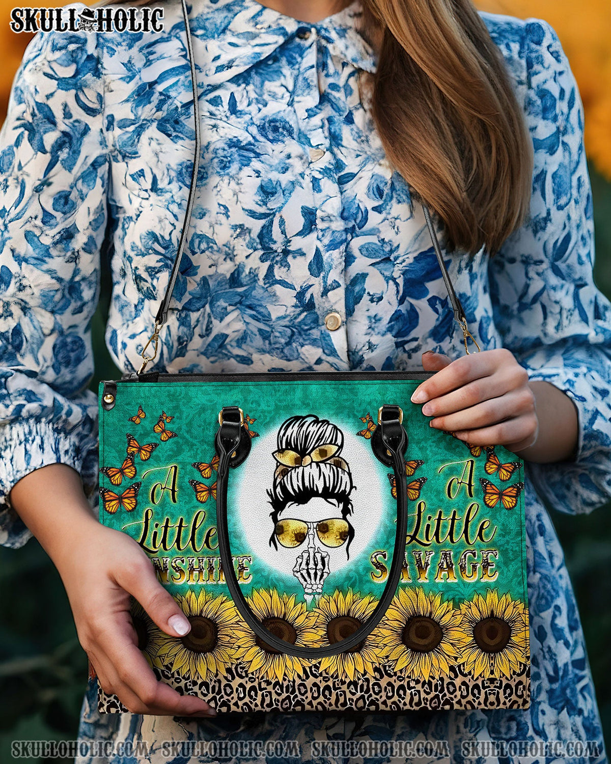 BLISSCORNERS A LITTLE SUNSHINE A LITTLE SAVAGE LEATHER HANDBAG
