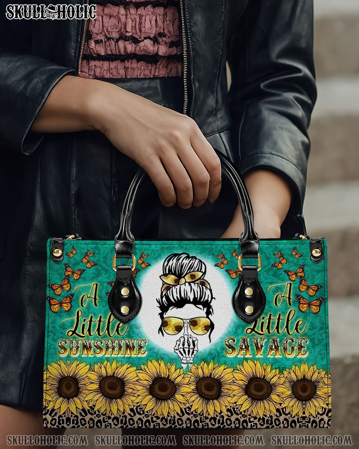 BLISSCORNERS A LITTLE SUNSHINE A LITTLE SAVAGE LEATHER HANDBAG