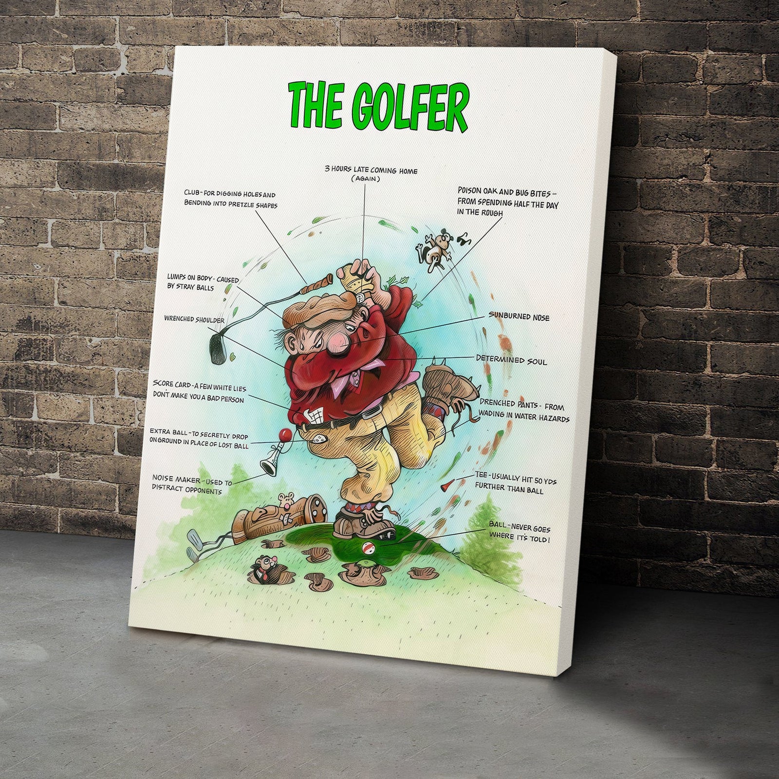 Blisscorners The Golfer Canvas, Golf Canvas Wall Art, Gifts For Golf Lovers, Golf Decor LM2611