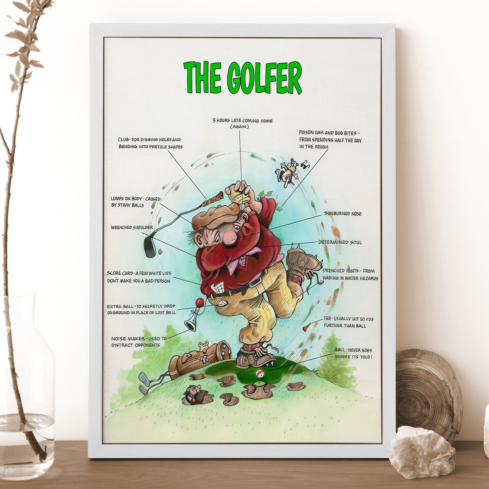 Blisscorners The Golfer Canvas, Golf Canvas Wall Art, Gifts For Golf Lovers, Golf Decor LM2611