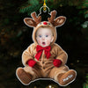 (Photo Inserted) Blisscorners Baby Reindeer Custom Photo - Personalized Custom Acrylic Ornament