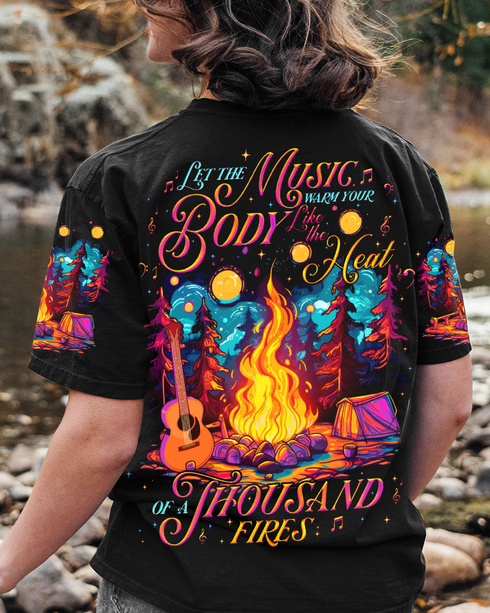 BLISSCORNERS LET THE MUSIC WARM YOUR BODY ALL OVER PRINT