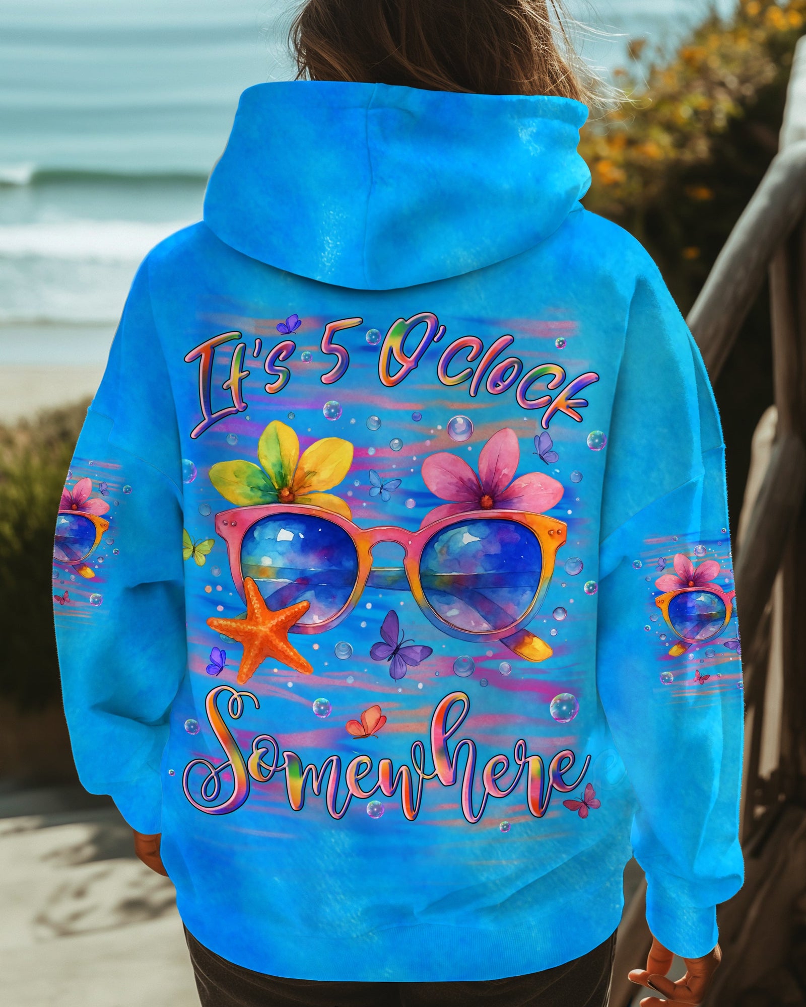 BLISSCORNERS IT'S 5 O'CLOCK SOMEWHERE ALL OVER PRINT