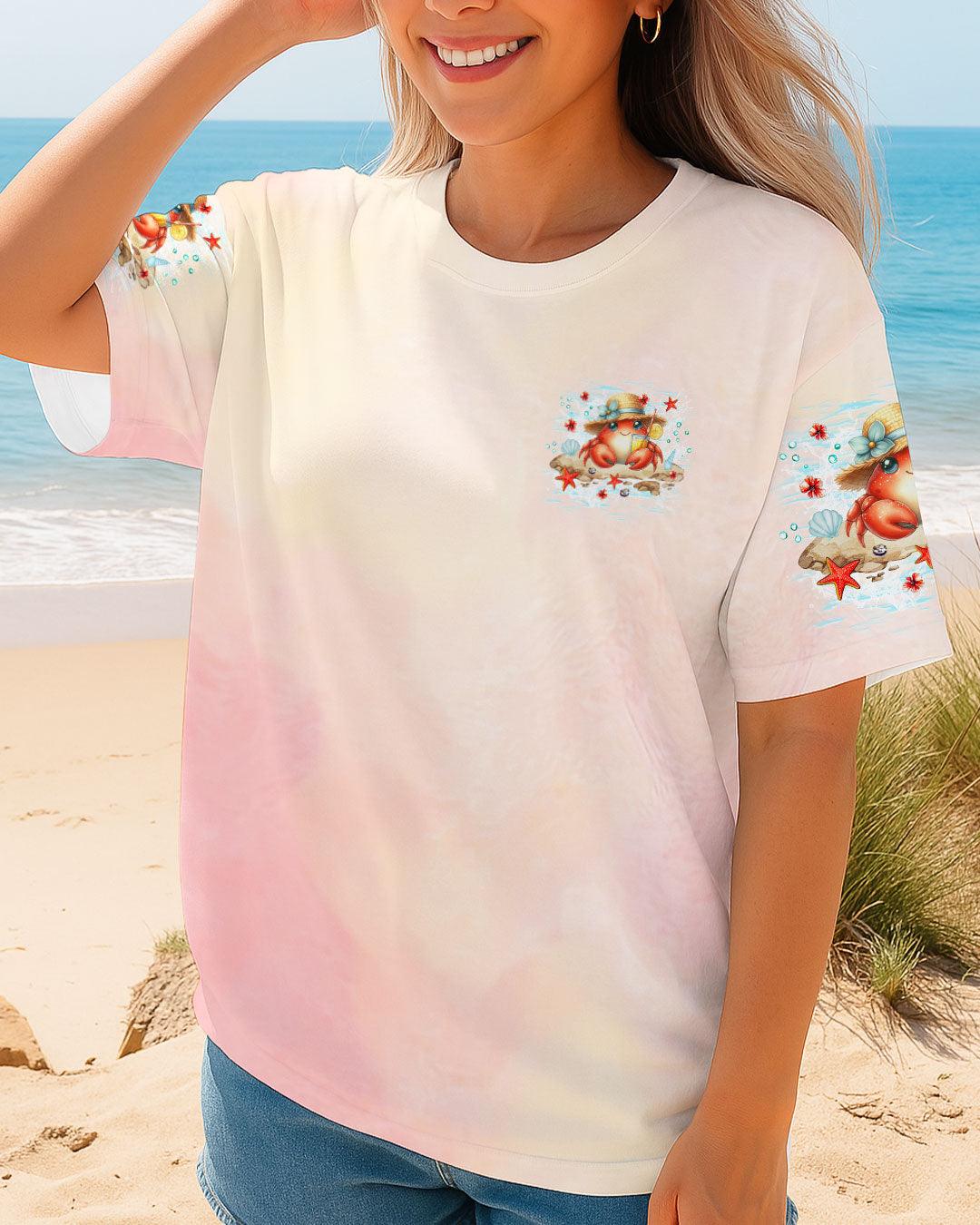 BLISSCORNERS IF CRABBY PLEASE RETURN TO THE BEACH ALL OVER PRINT