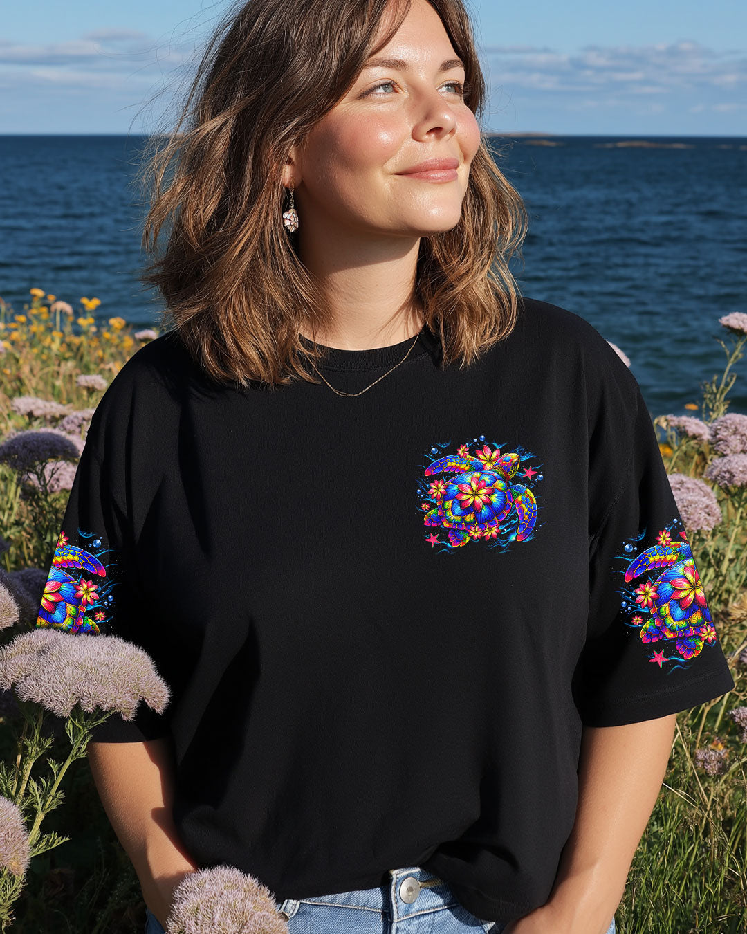 BLISSCORNERS SALTY LIL' BEACH TURTLE ALL OVER PRINT
