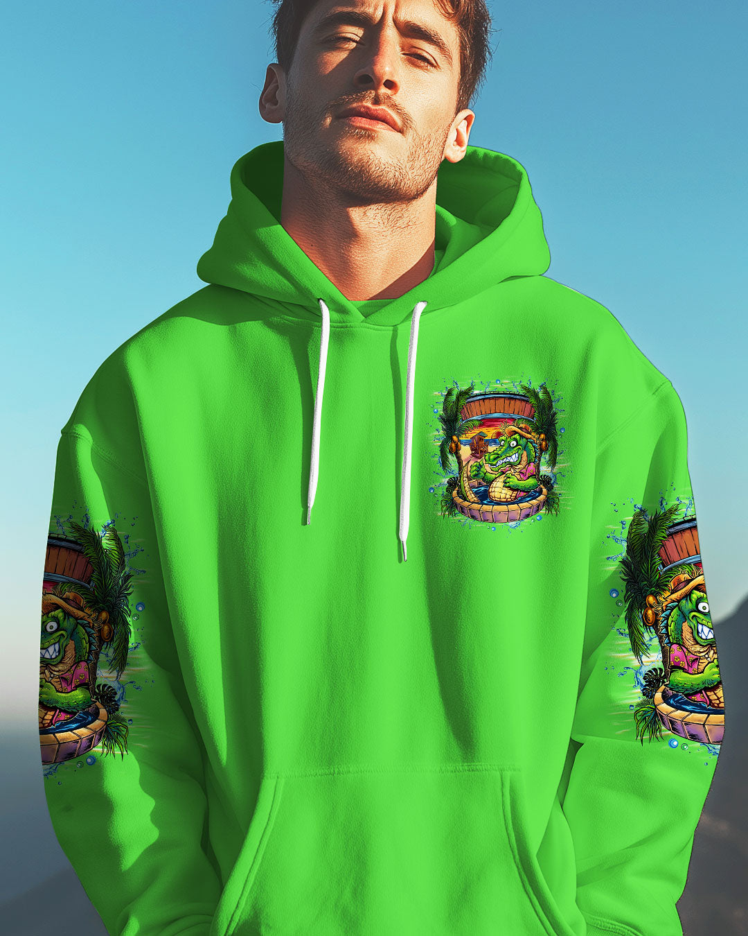 BLISSCORNERS I'M ON ISLAND TIME ALLIGATOR ALL OVER PRINT