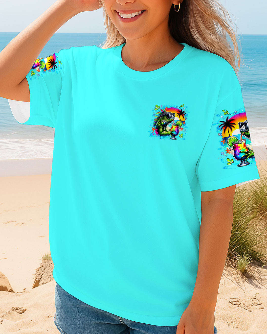 BLISSCORNERS IT'S 5 O'CLOCK SOMEWHERE IGUANA ALL OVER PRINT