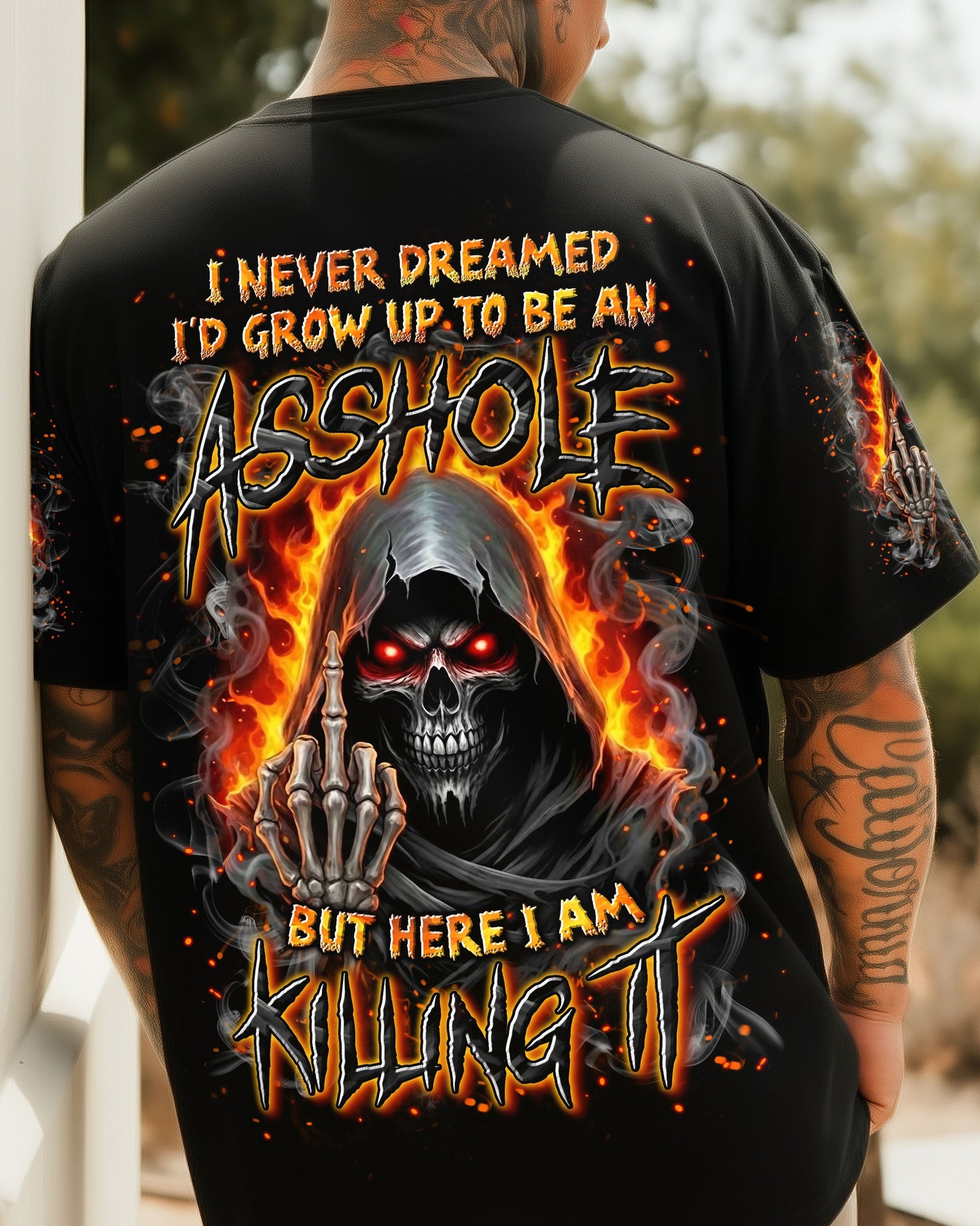 BLISSCORNERS I NEVER DREAMED SKULL REAPER ALL OVER PRINT