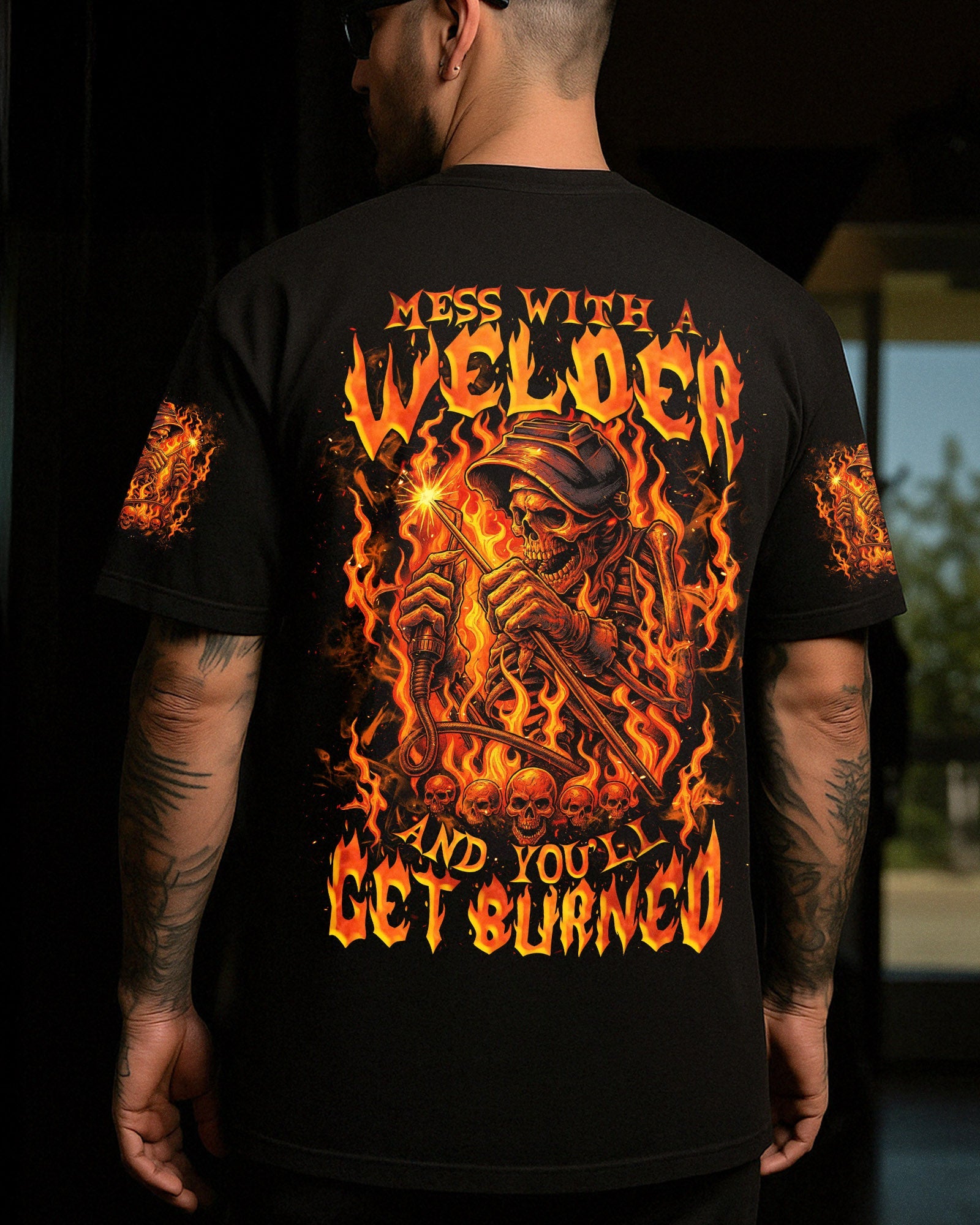 BLISSCORNERS ASSUMING I'M JUST A WELDER SKULL ALL OVER PRINT