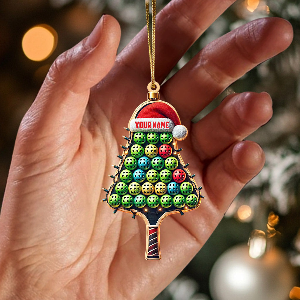 Blisscorners PickleBall Christmas Ornament, Personalized Ornaments2D Flat LM2211