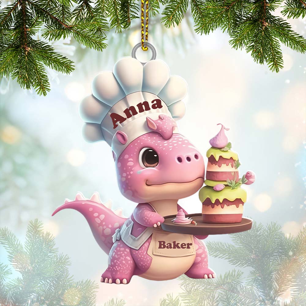 Blisscorners Custom Name Bakery Ornament, Christmas Gift for Baking Lover2D Flat LM2211