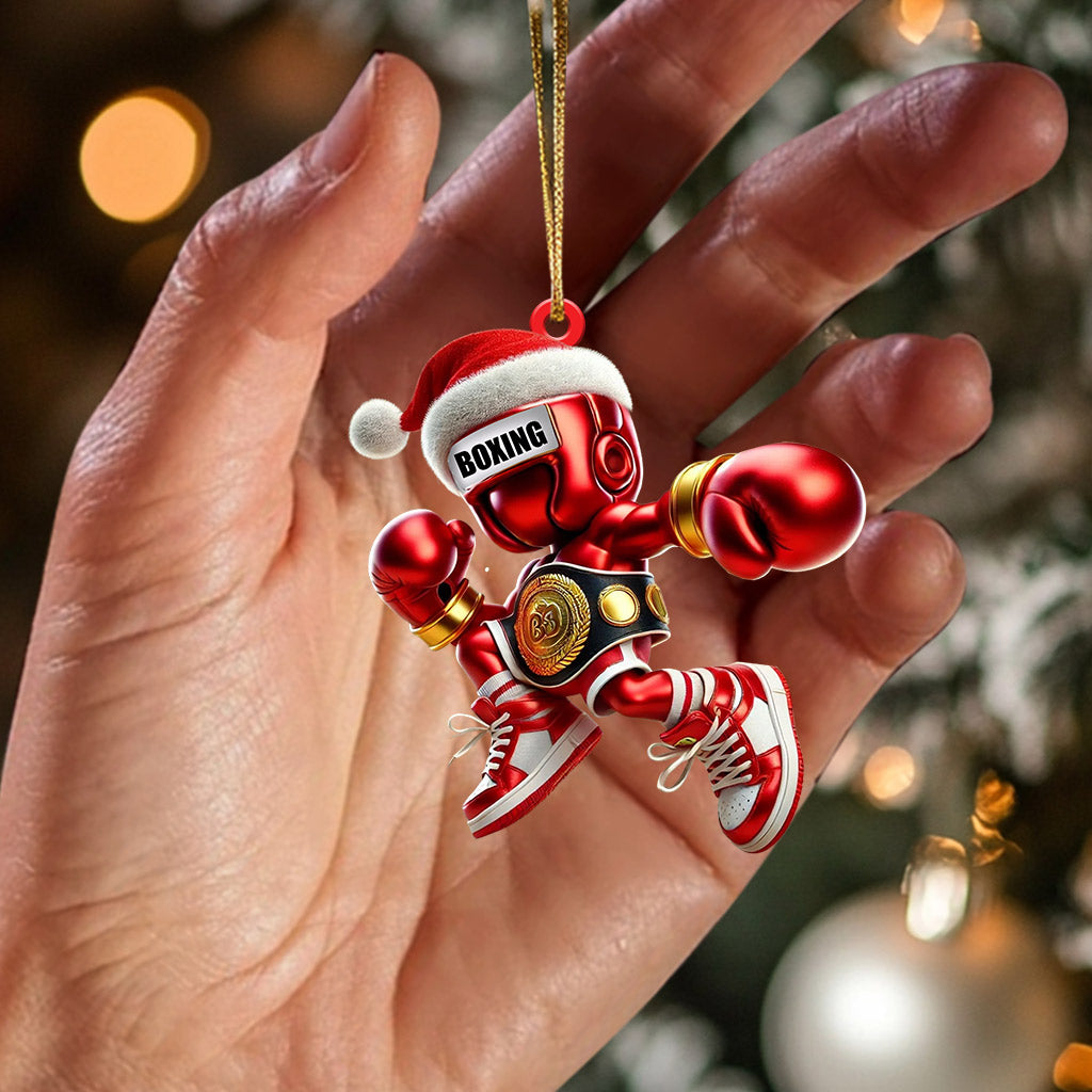 Blisscorners Boxing Christmas Ornament, Personalized Ornament2D Flat LM2211