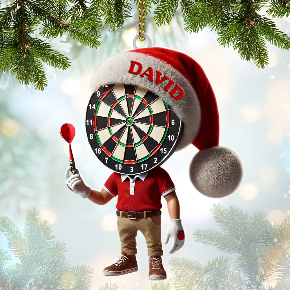 Blisscorners Custom Name Dart Ornament, Christmas Gift Decoration2D Flat LM2211