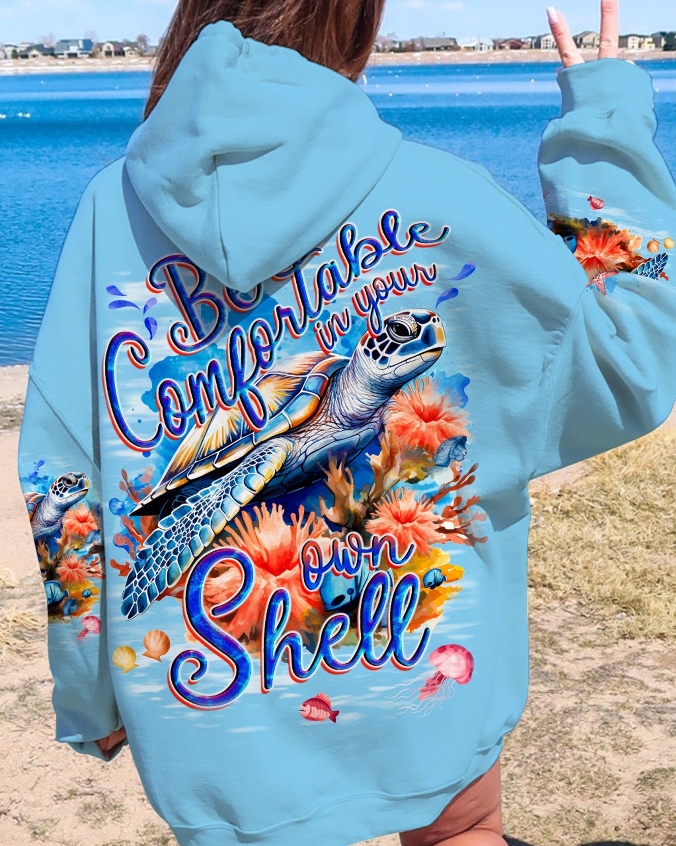BLISSCORNERS BE COMFORTABLE TURTLE ALL OVER PRINT