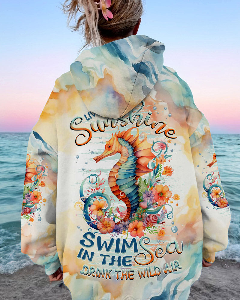 BLISSCORNERS LIVE IN THE SUNSHINE SEAHORSE ALL OVER PRINT