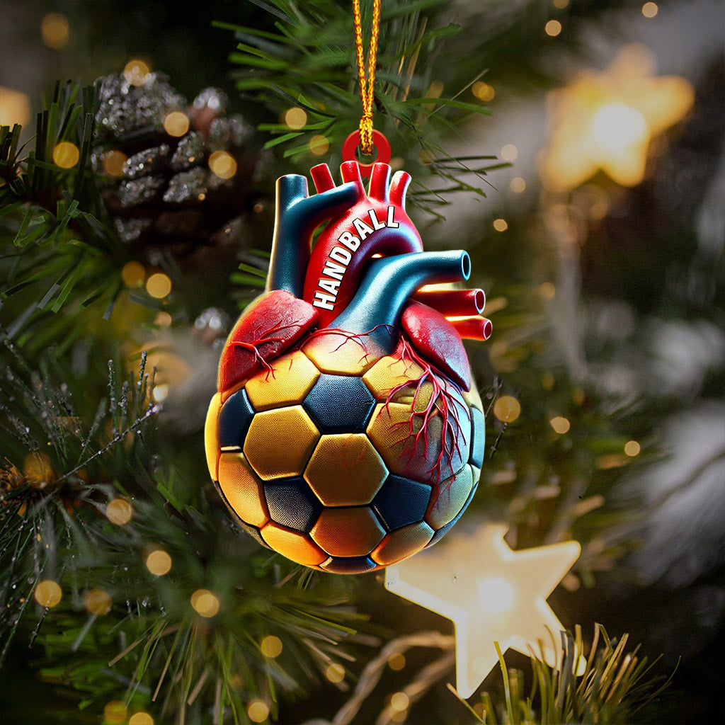Blisscorners Ball Heart Home Decor Christmas Ornament, Personalized Ornament2D Flat LM2211