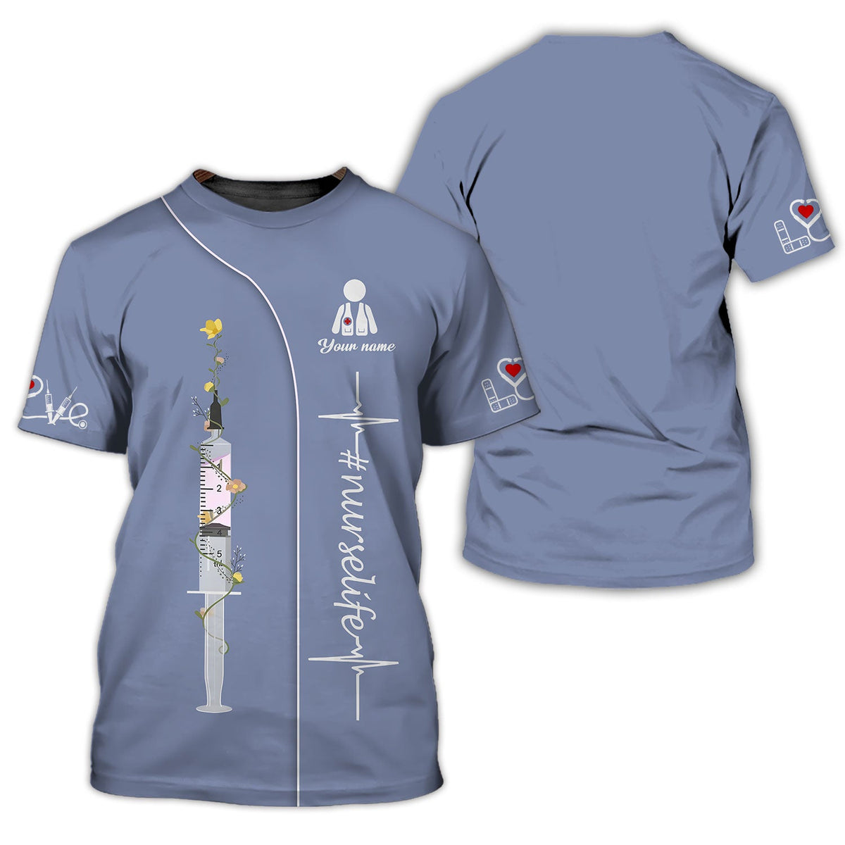 Blisscorners Personalized Nurse Shirt - Dedication in Every Stitch