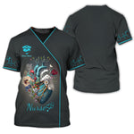 Blisscorners Personalized Nurse Shirt - Artistic Anatomy and Floral Design for Healthcare Professionals