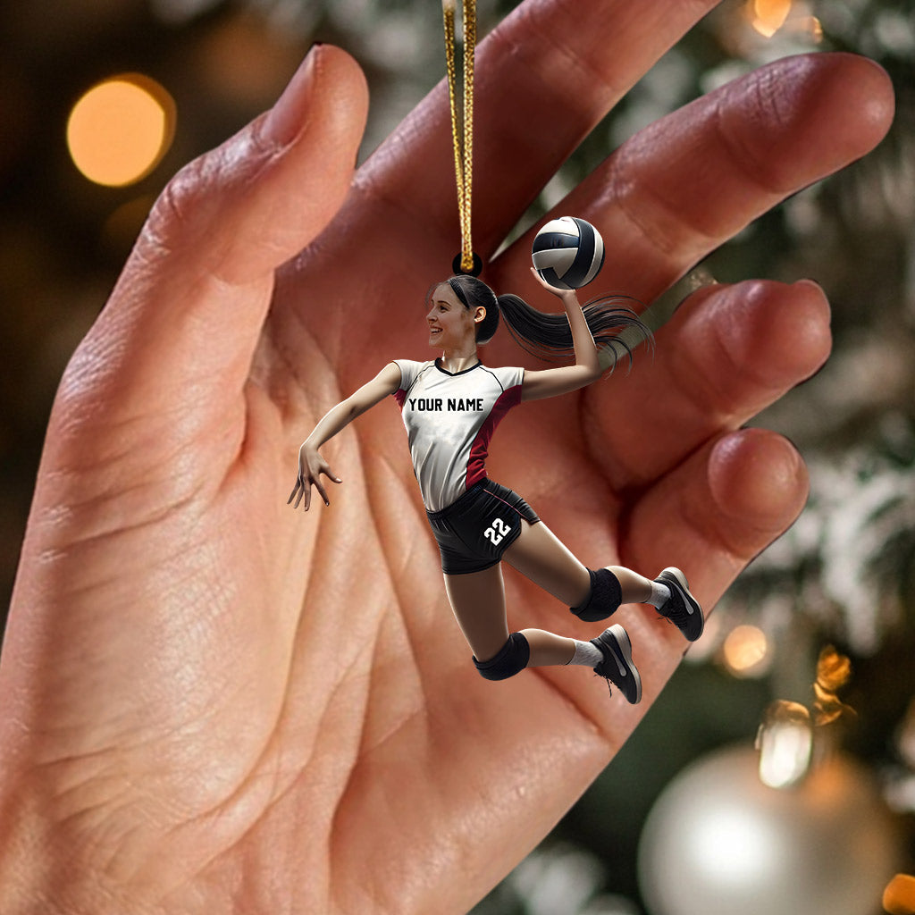 Blisscorners Volleyball Woman Decor Christmas Ornament, Personalized Ornament2D Flat LM2211