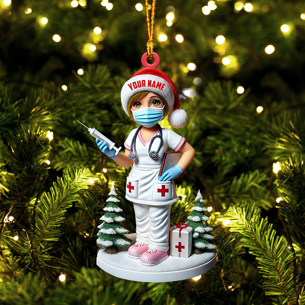 Blisscorners Nurse Christmas Ornament, Personalized Ornament2D Flat LM2211