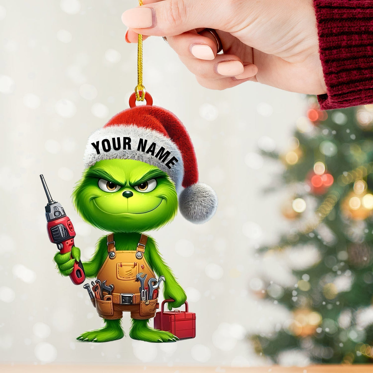 Blisscorners ELF Repairman Decor Christmas Ornament, Personalized Ornament2D Flat LM2211