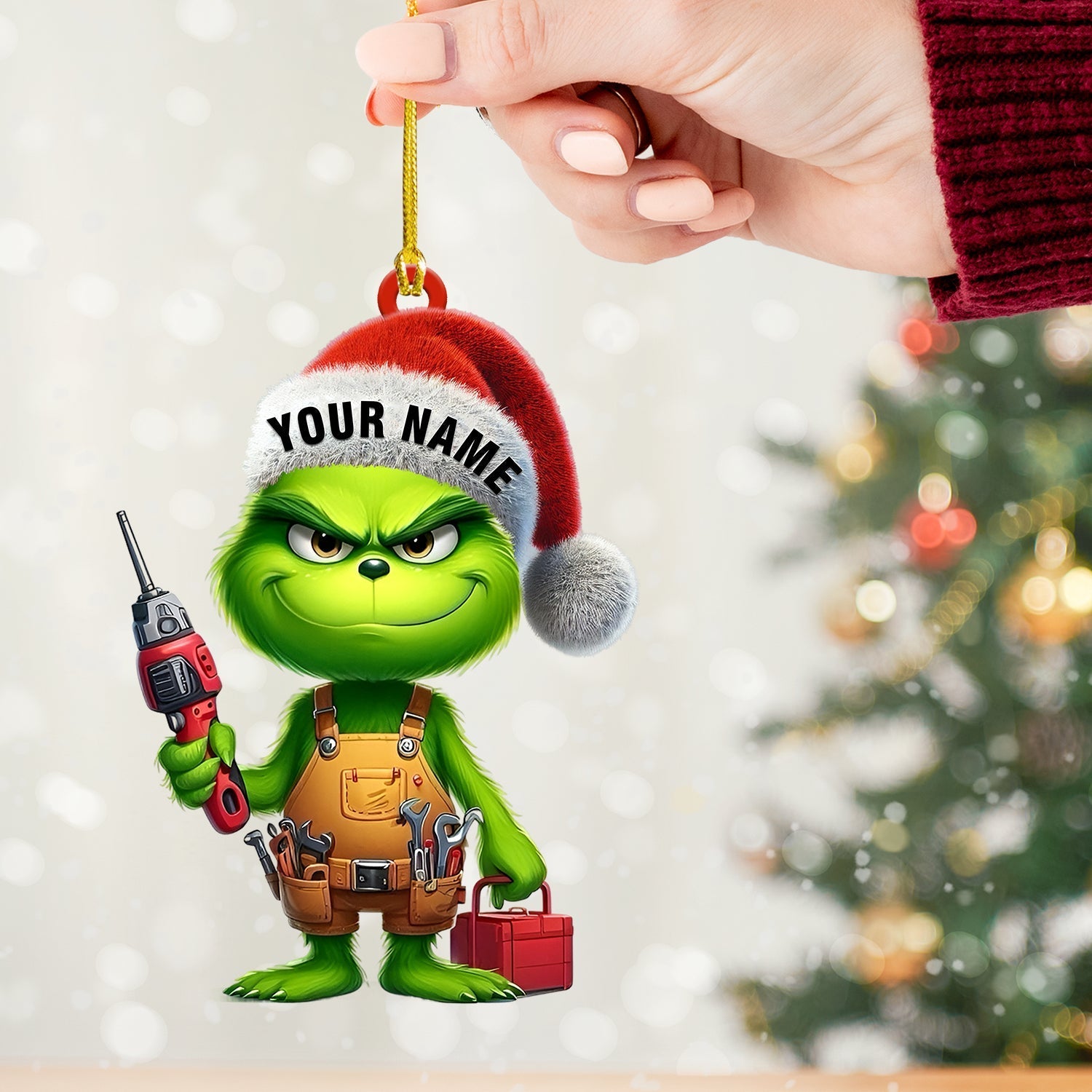 Blisscorners ELF Repairman Decor Christmas Ornament, Personalized Ornament2D Flat LM2211