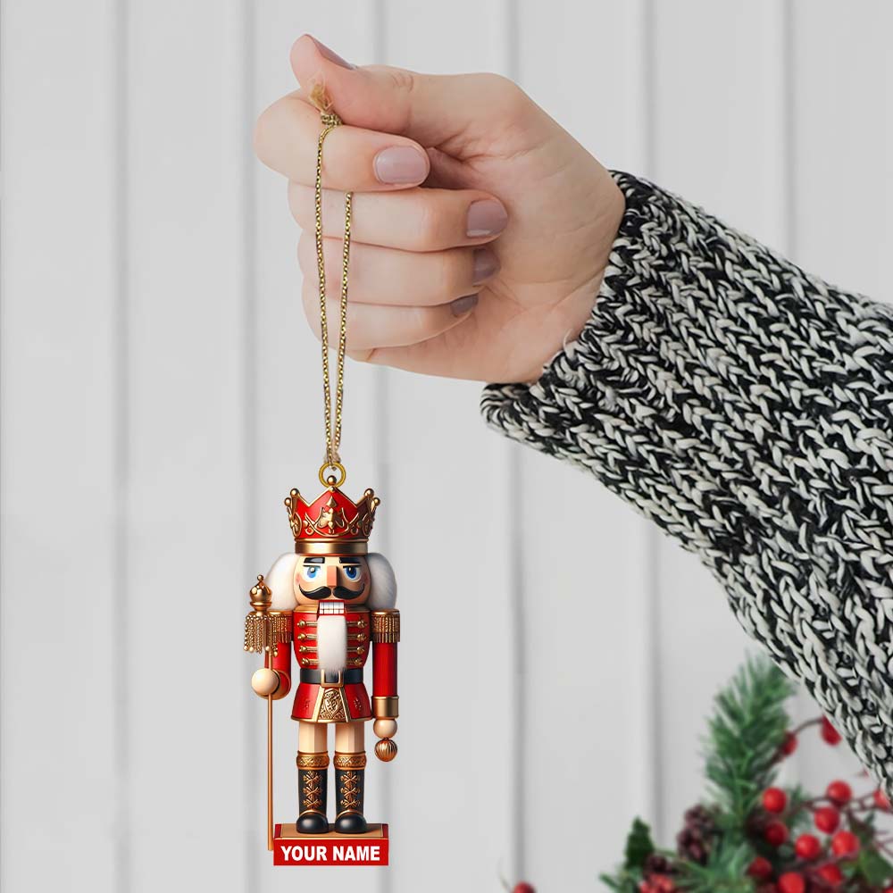 Blisscorners Nutcracker Christmas Ornament, Personalized Ornament2D Flat LM2211