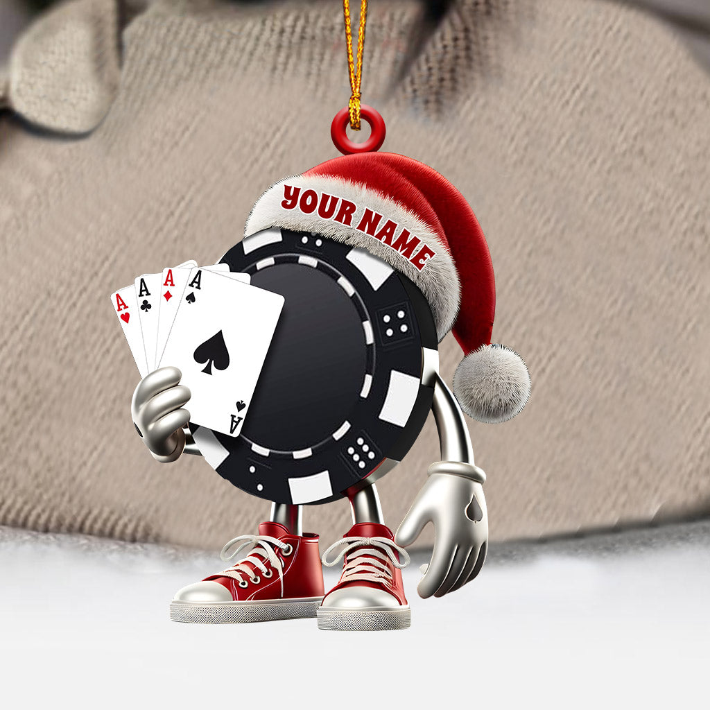Blisscorners Poker Casino Christmas Ornament, Personalized Ornament2D Flat LM2211