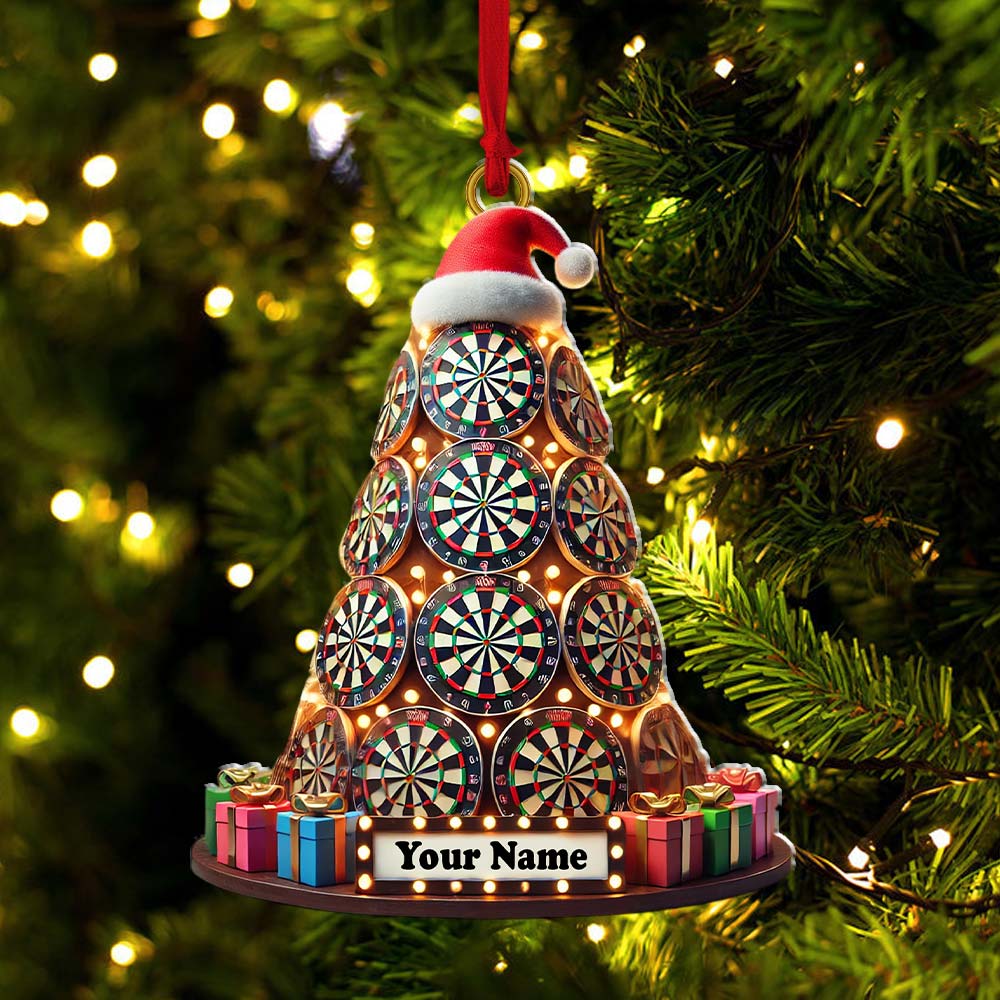 Blisscorners Custom Name Dart Ornament, Christmas Gift Decoration62D Flat LM2211