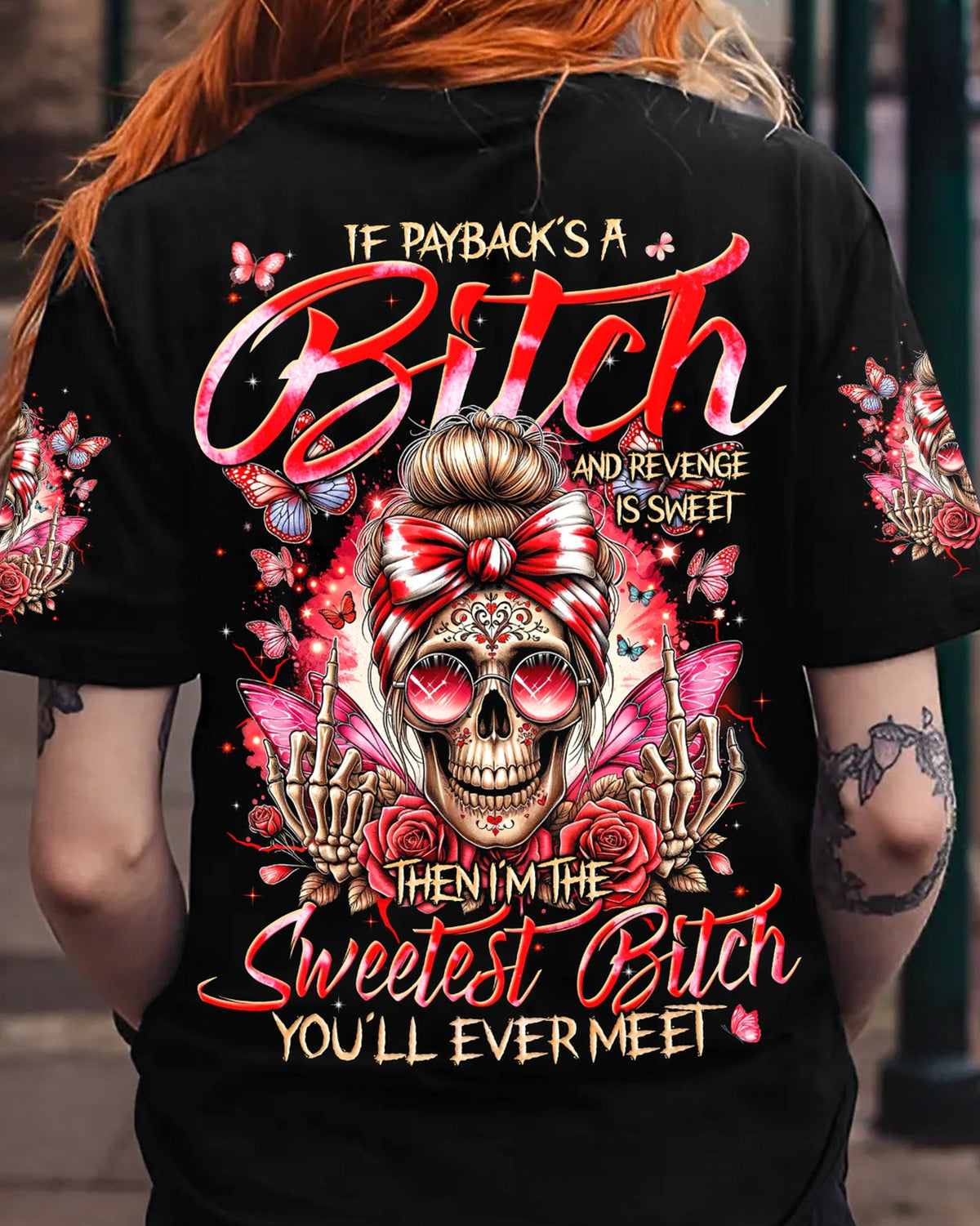 BLISSCORNERS I'M A B DON'T TRY ME MESSY BUN ALL OVER PRINT