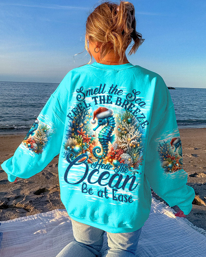 BLISSCORNERS SMELL THE SEA FEEL THE BREEZE SEAHORSE CHRISTMAS ALL OVER PRINT