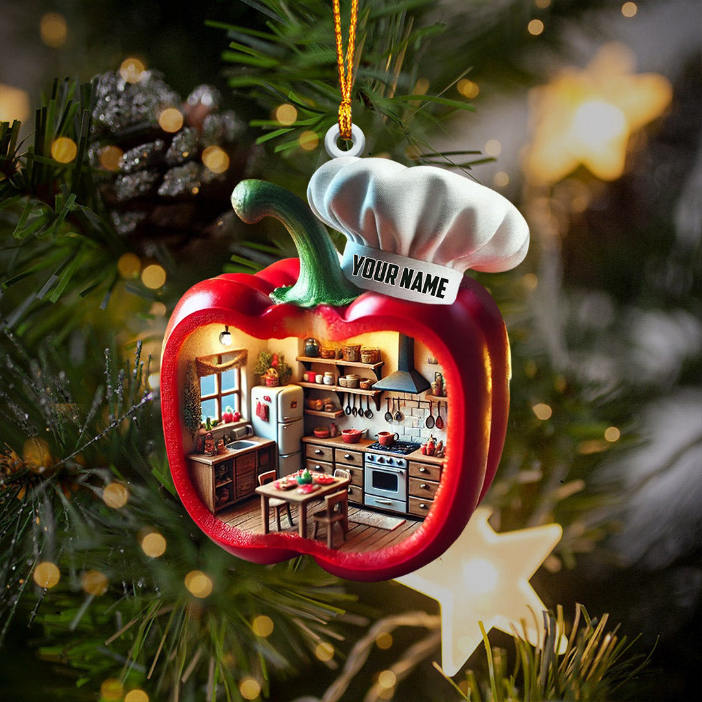 Blisscorners Bell Pepper Christmas Ornament, Personalized Ornament2D Flat LM2211