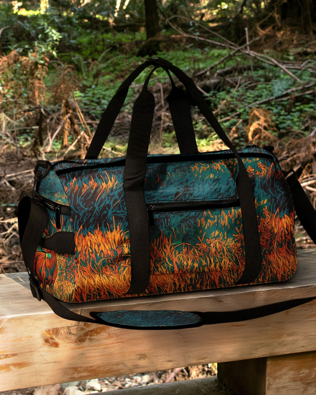 BLISSCORNERS DEER FOREST PAINTING TRAVELLING BAG