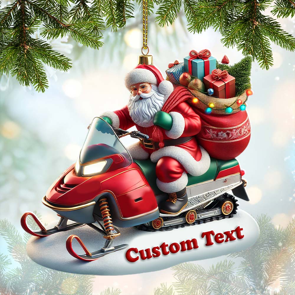 Blisscorners Custom Name Santa Ornament, Christmas Gift Decoration2D Flat LM2211