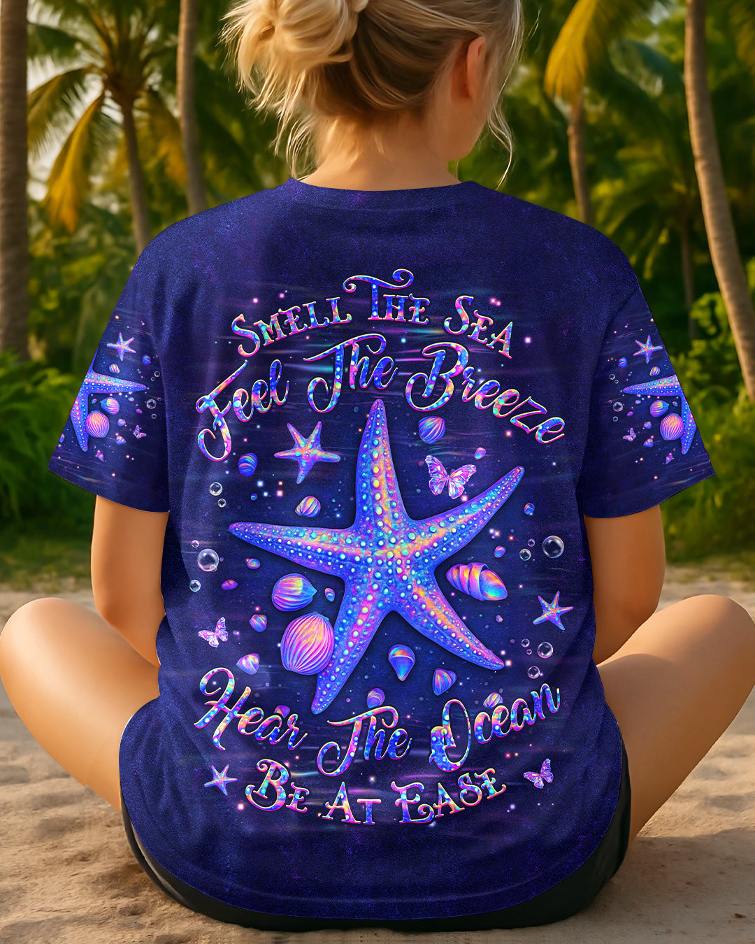 BLISSCORNERS SMELL THE SEA FEEL THE BREEZE STARFISH ALL OVER PRINT