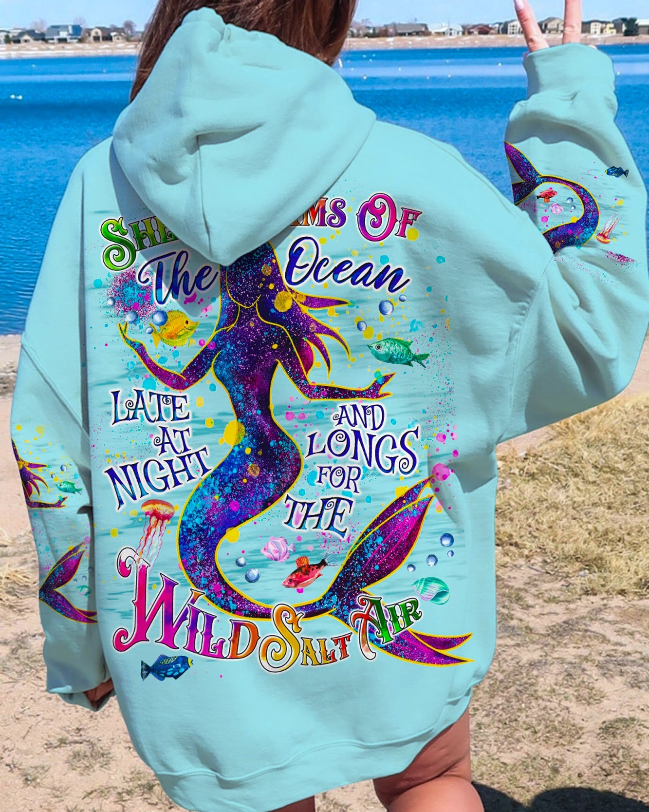 BLISSCORNERS SHE DREAMS OF THE OCEAN MERMAID ALL OVER PRINT