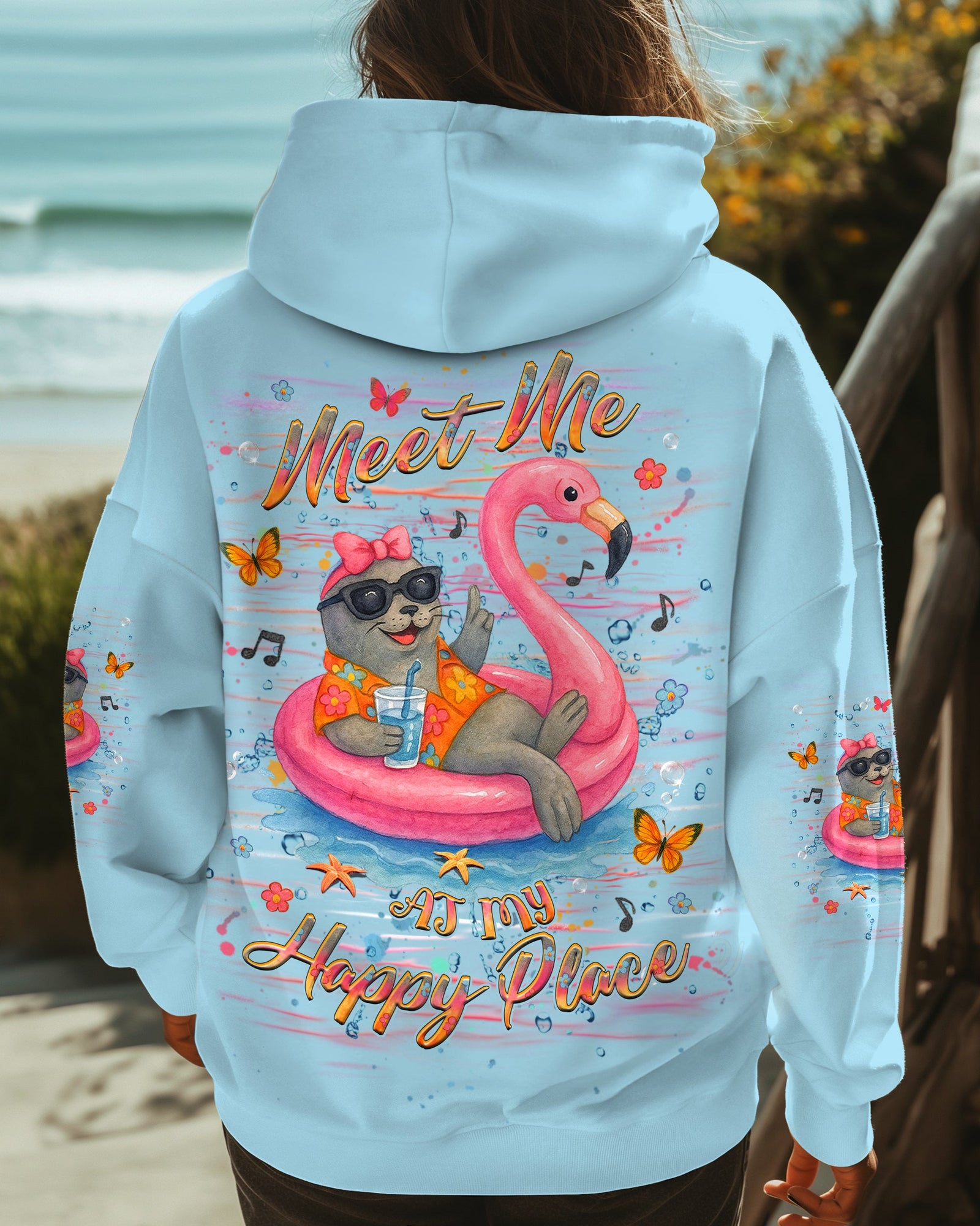 BLISSCORNERS MEET ME AT MY HAPPY PLACE SEAL ALL OVER PRINT